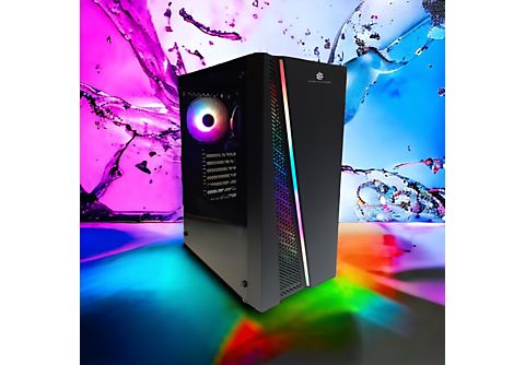 PC Gaming Pro  - PC Ordenador Gaming Advanced Pro JOYBE COMPUTERS, Intel® Core™ i5-10400F, 8 GB, 1 TB, Radeon™ RX 550, Windows 11, Negro ARGB