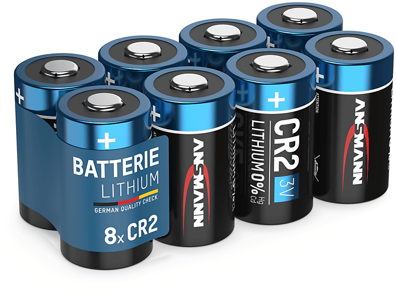 ANSMANN CR2 3V Lithium Spezialbatterie (8 Stück) Spezialbatterien Batterie, Lithium, 3 Volt