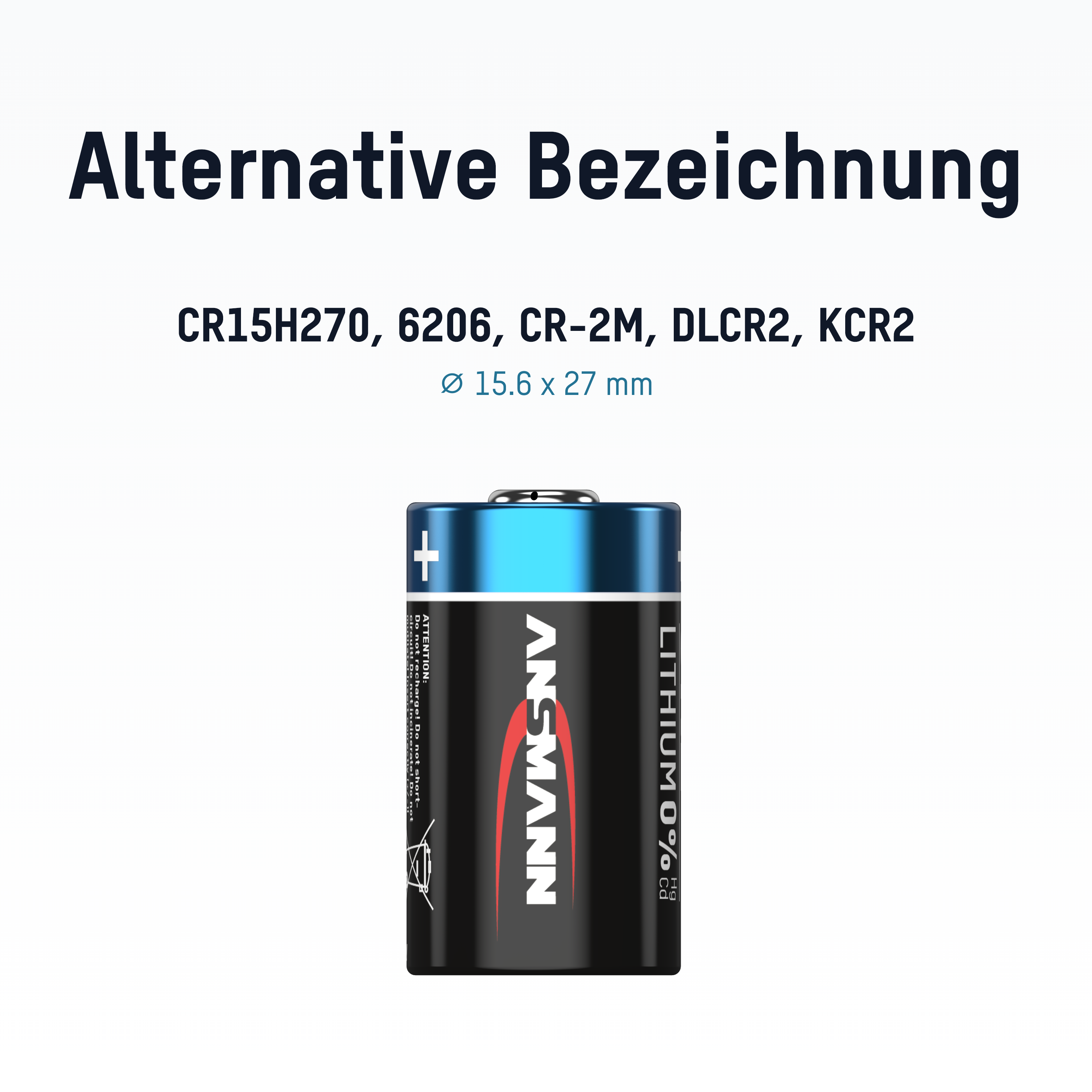 3 Spezialbatterien (8 Lithium CR2 Volt Stück) Spezialbatterie Lithium, 3V Batterie, ANSMANN