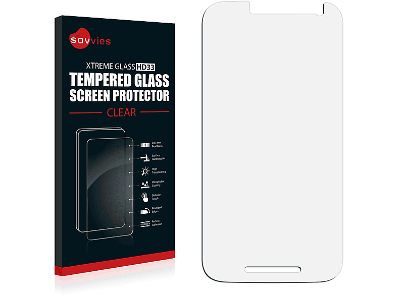 SAVVIES 9H klares Schutzglas(für Moto Motorola G3 2015)