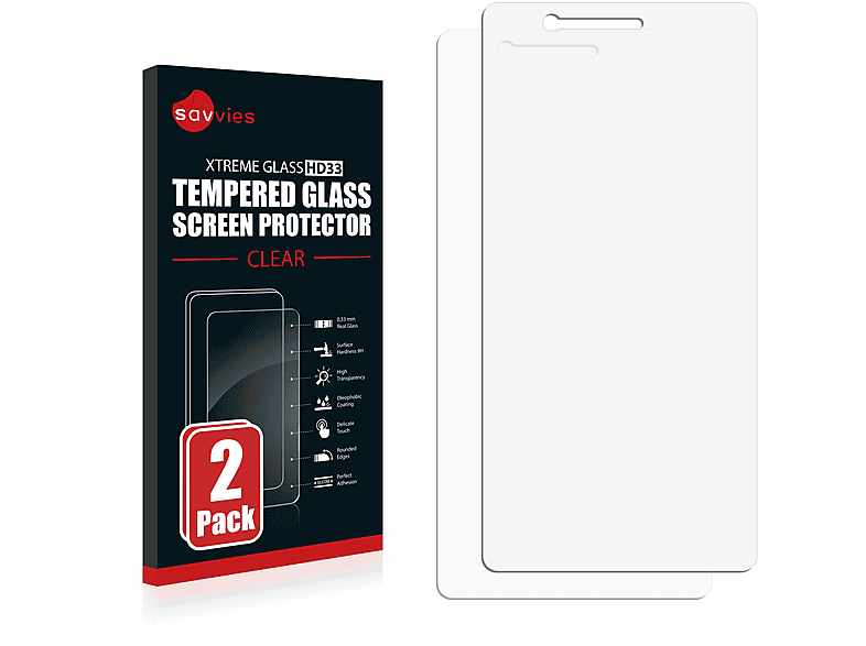 SAVVIES 2x 9H klares Schutzglas(für Huawei G9 Lite) | Displayschutzfolien & Gläser
