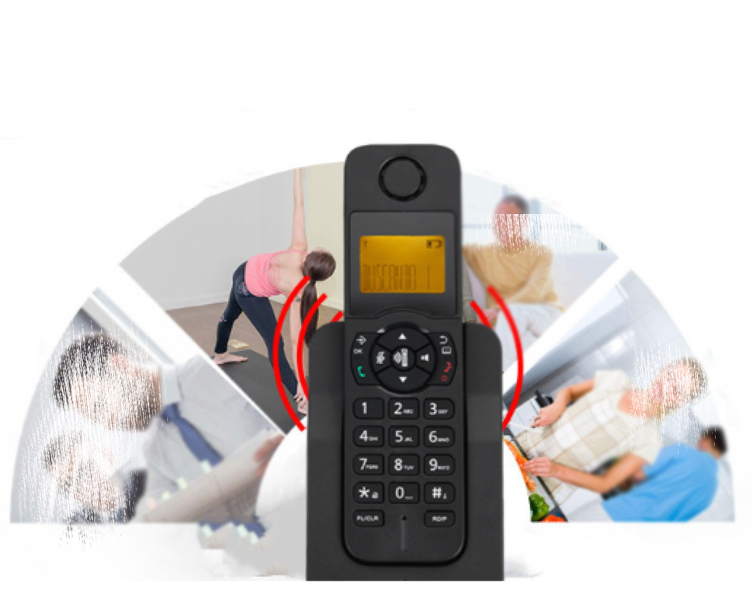 LACAMAX D1005 Schnurloses Telefon - Intelligenter Telefon Stromsparmodus, Standby-Zeit lange