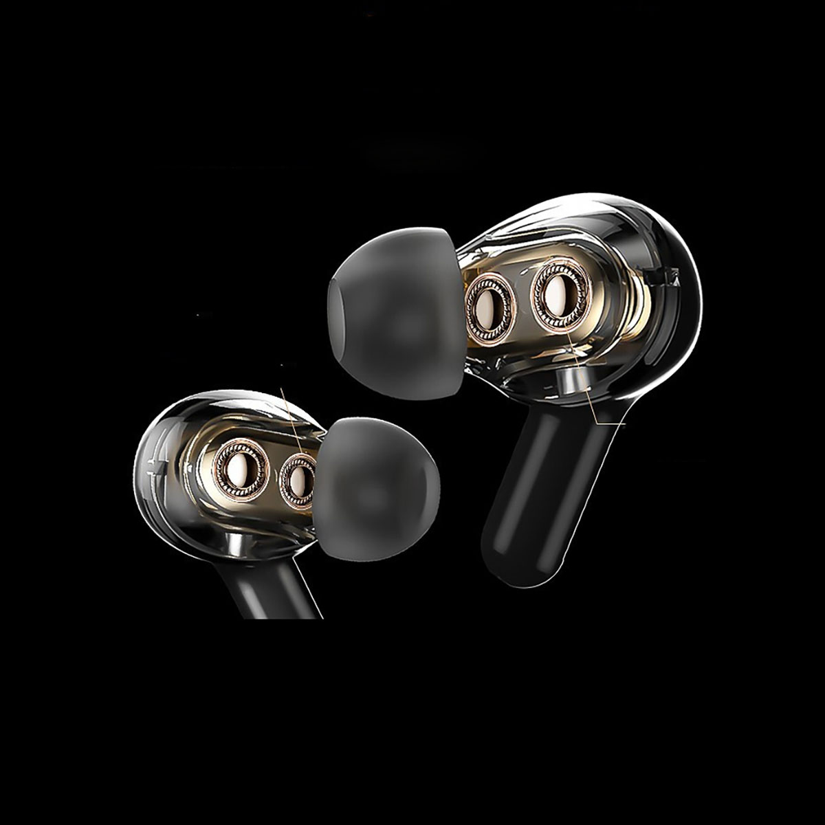 ENBAOXIN T22 Bluetooth Headset - Dual Tausend-Dollar-Klangqualität, In-ear Bluetooth Bluetooth-Kopfhörer Weiß Chip, Host