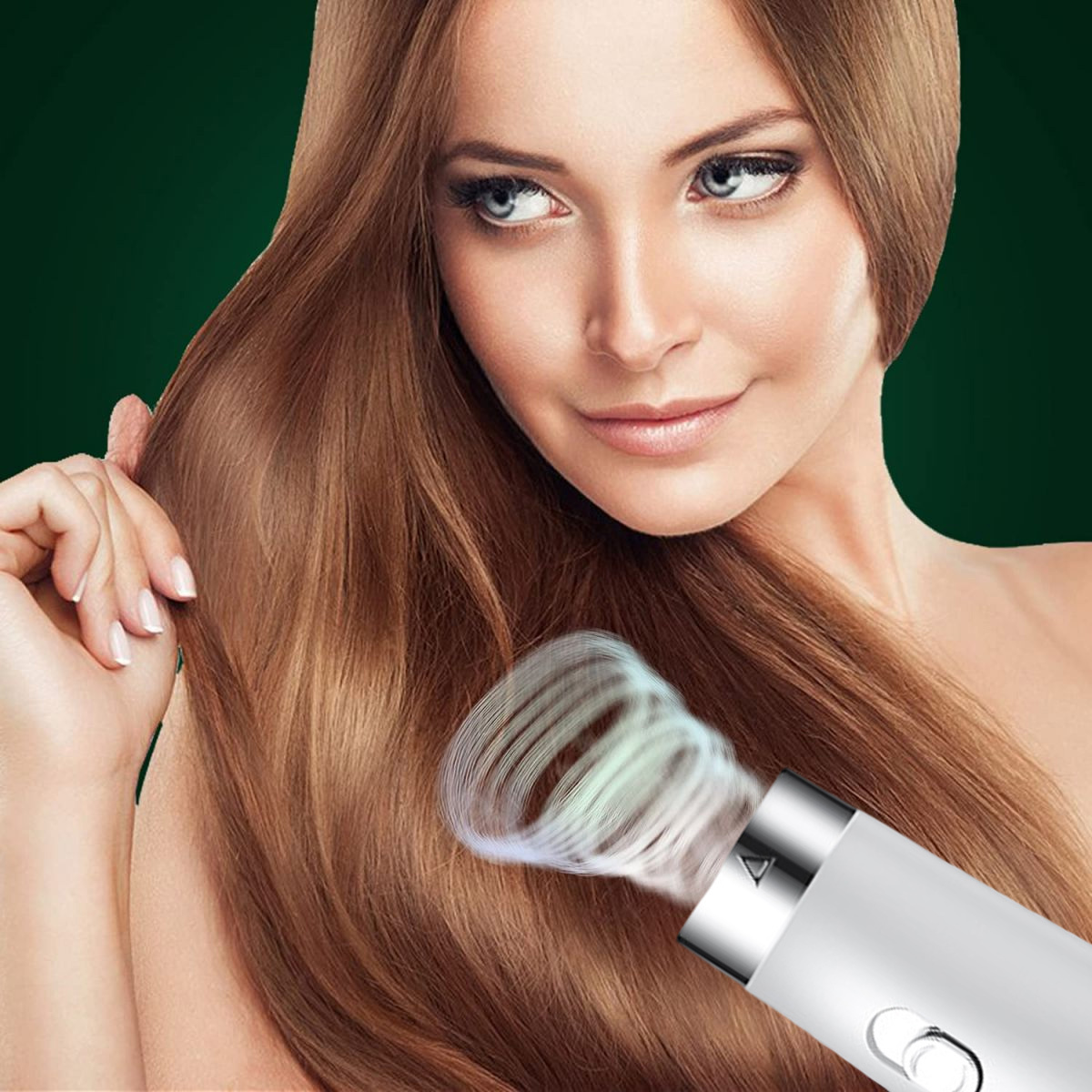 COZEVDNT Ionische Weiß Glätter, (750 Fön, Watt) Heißluft-Haarbürste: Haartrockner Schönes Lockenwickler, Geschenk