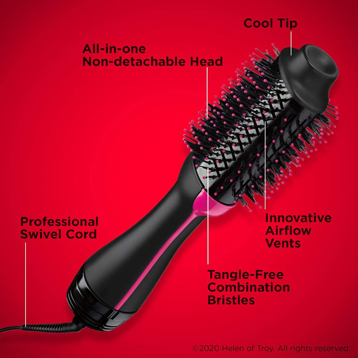 - für Lockenstab alle Professionelle Heißluftbürste COZEVDNT Schnelles Styling Haartypen