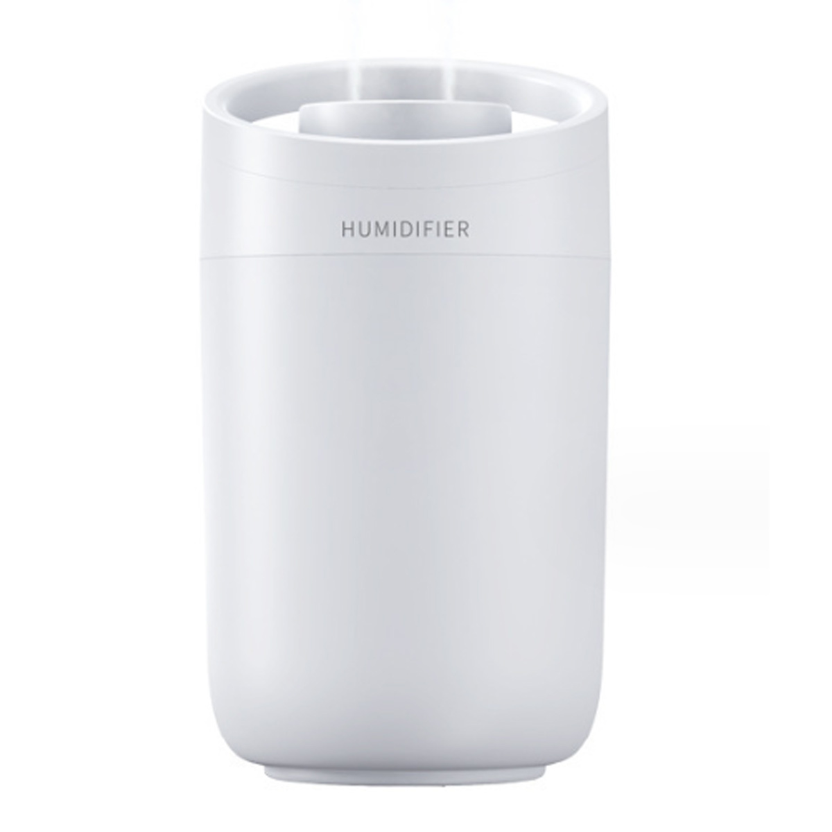 Weißer Luftbefeuchter mit dem Wort HUMIDIFIER darauf.