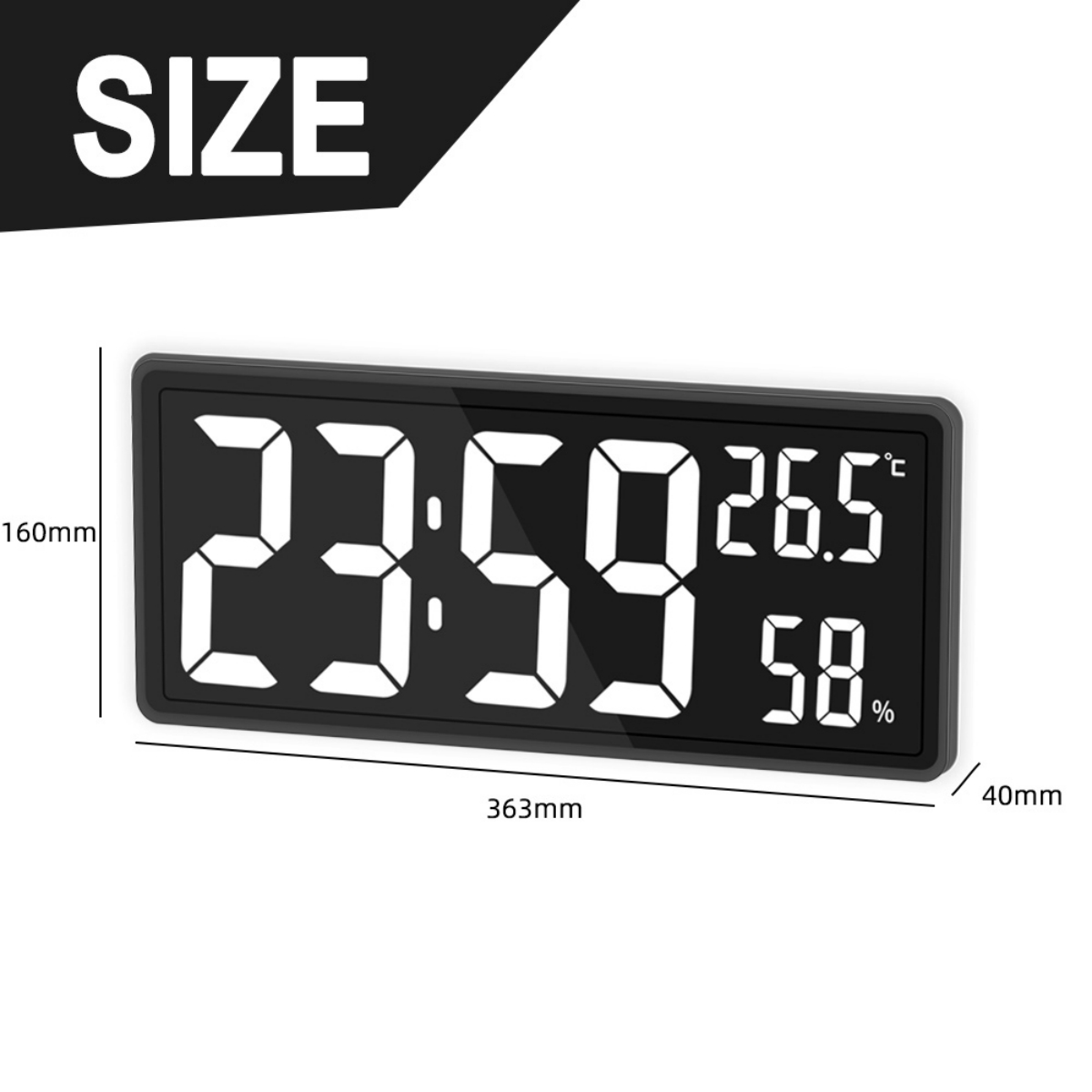 Wanduhr Uhr Led Anzeige ELKUAIE Große Digitale Wanduhr Uhr