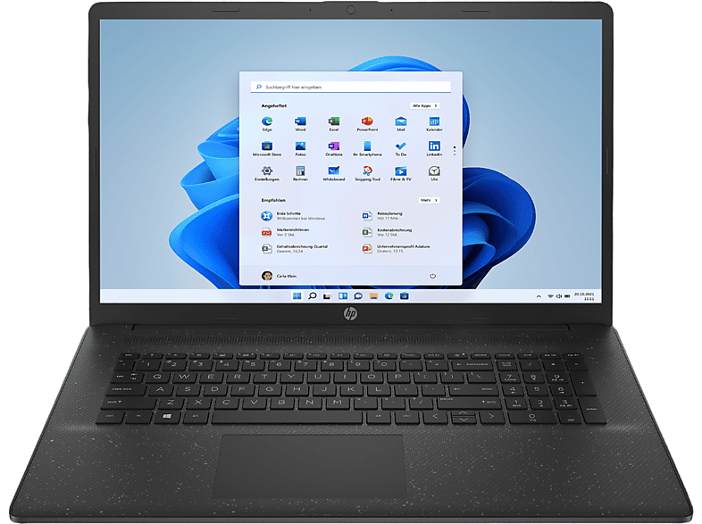 HEWLETT PACKARD 17 7505 3.5 GHz, Laptop mit 17,3 Zoll Display, Intel® Pentium® Gold Prozessor, 16 GB RAM, 1000 GB SSD, Black