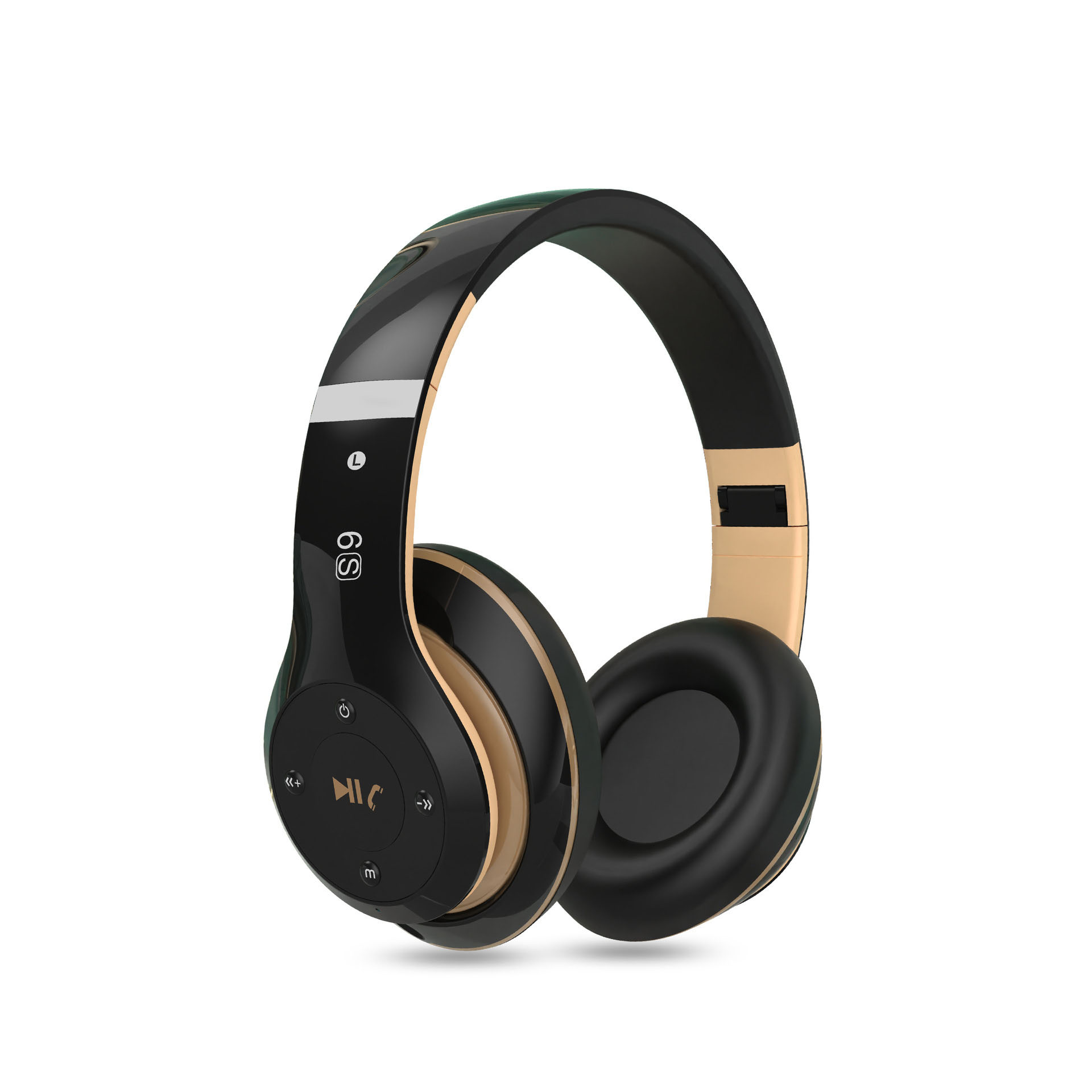 Schwarz hören ENBAOXIN Kabelloses Bluetooth-Headset universal, Chip-Headset Bluetooth-Kopfhörer Bluetooth Gaming Gaming 5.0 Over-ear