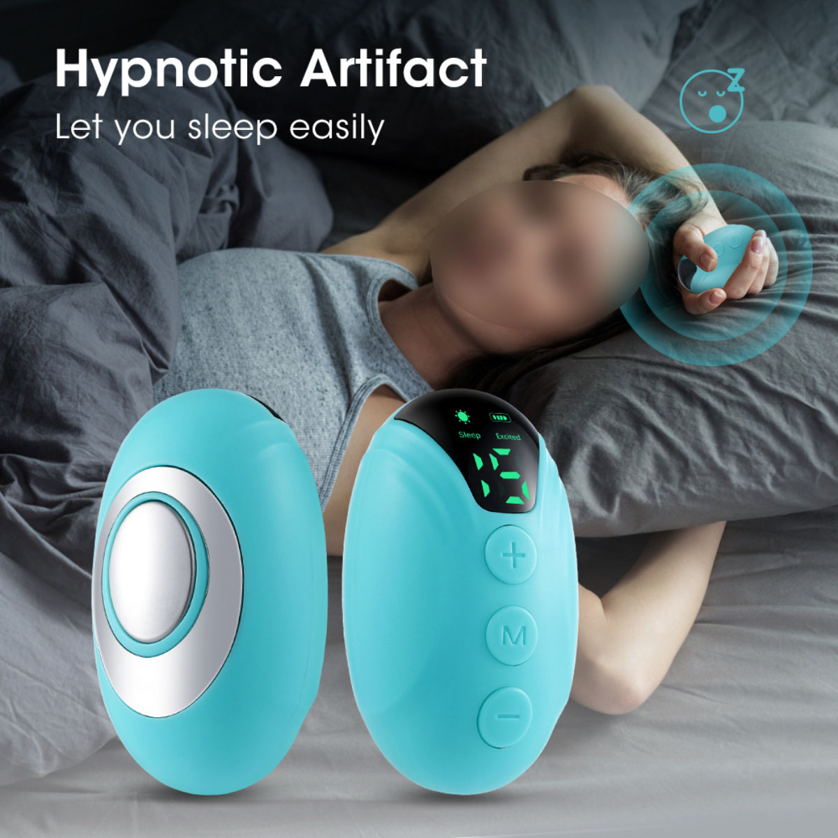 Mikrostrom-unterstütztes Handgehaltenes Schlafgerät Einschlafhilfe BYTELIKE Schlafgerät Beruhigungsgerät EMS Handgehaltenes
