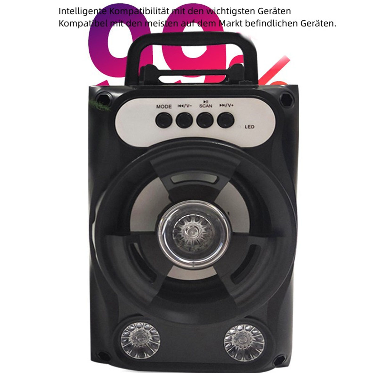 SYNTEK Plug-in Sound Bluetooth-Lautsprecher rot Mikrofon Bluetooth-Lautsprecher, rot tragbares Song K Computer Mini-Subwoofer