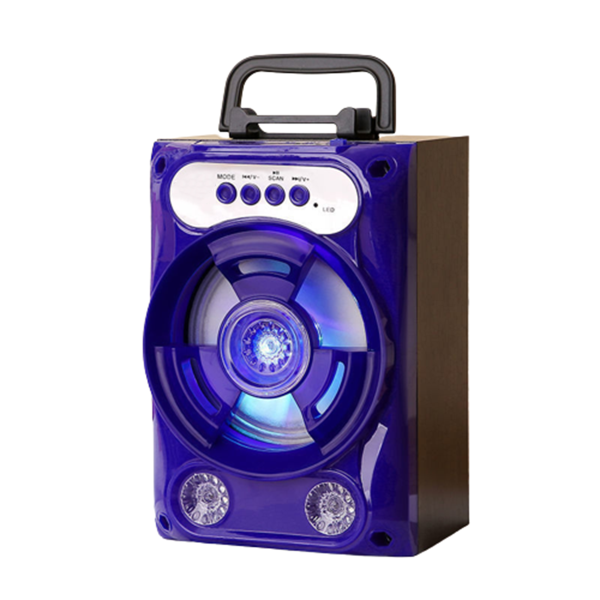 SYNTEK Bluetooth Lautsprecher Subwoofer Mini Mikrofon Karaoke Tragbares Blau blau Plug-in Computer Bluetooth-Lautsprecher, Sound