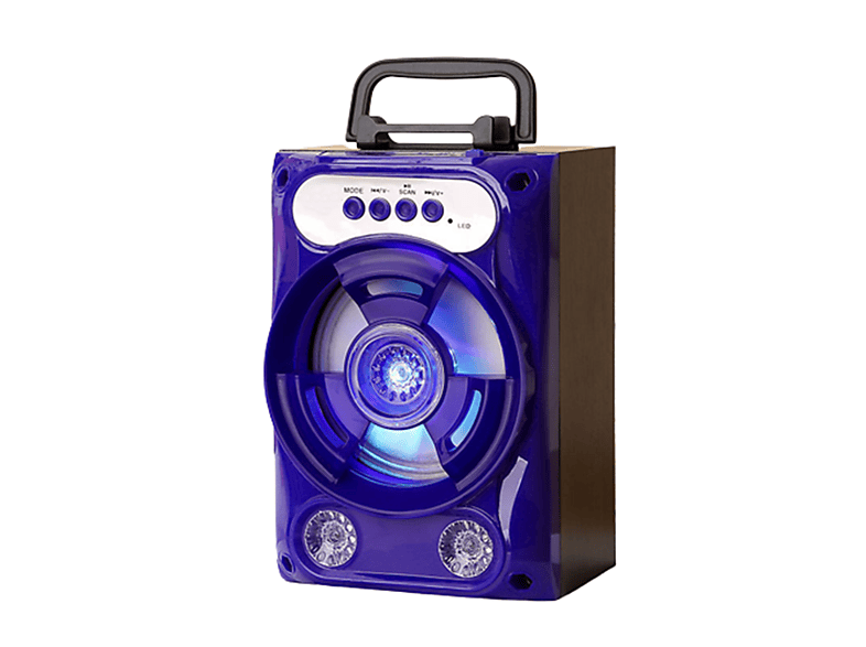 SYNTEK Bluetooth Lautsprecher Blau Tragbares Mikrofon Karaoke Plug-in Computer Mini Subwoofer Sound Bluetooth-Lautsprecher, blau