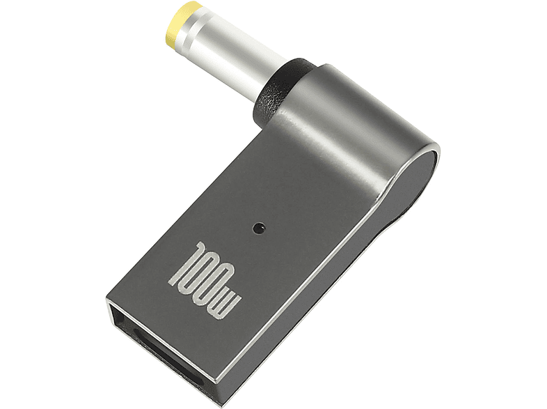 AVIZAR USB-C / 5.5 x 1.7mm Ladegerät-Adapter Universal, Grau