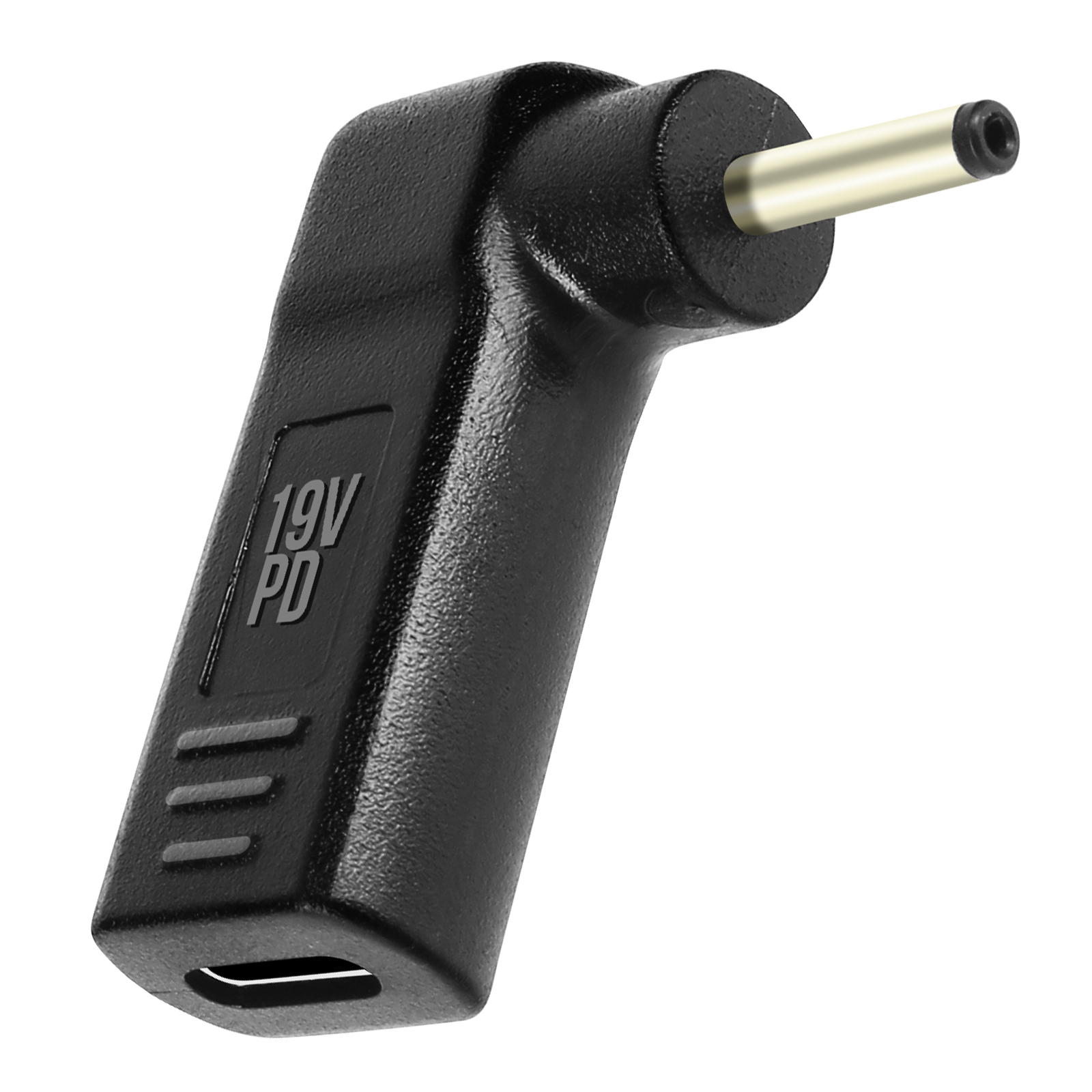 Ladegerät-Adapter USB-C Schwarz 3.0 / 1.1mm AVIZAR abgewinkelt x Universal,