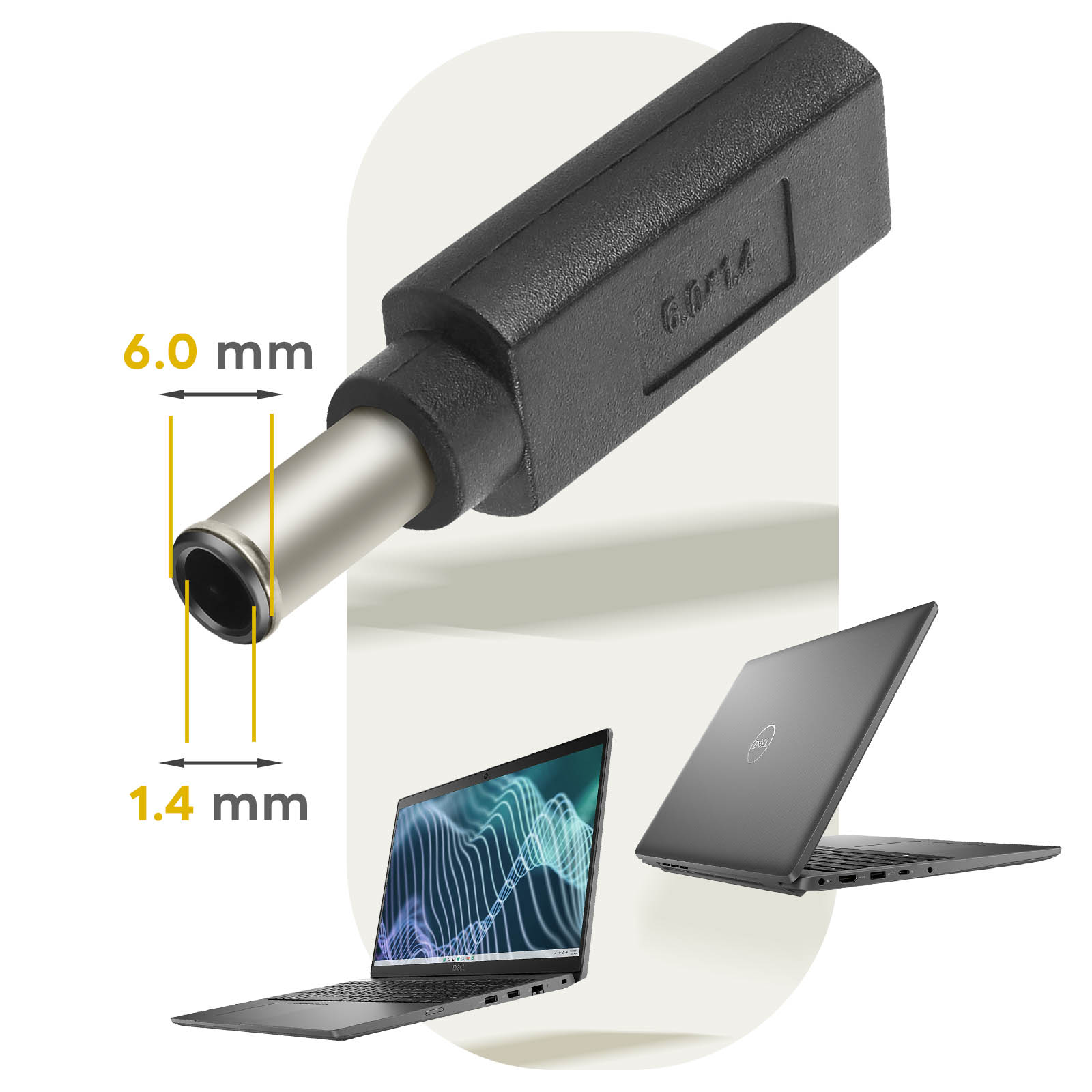 AVIZAR Schwarz 6.0 USB-C 1.4mm Universal, x Ladegerät-Adapter /