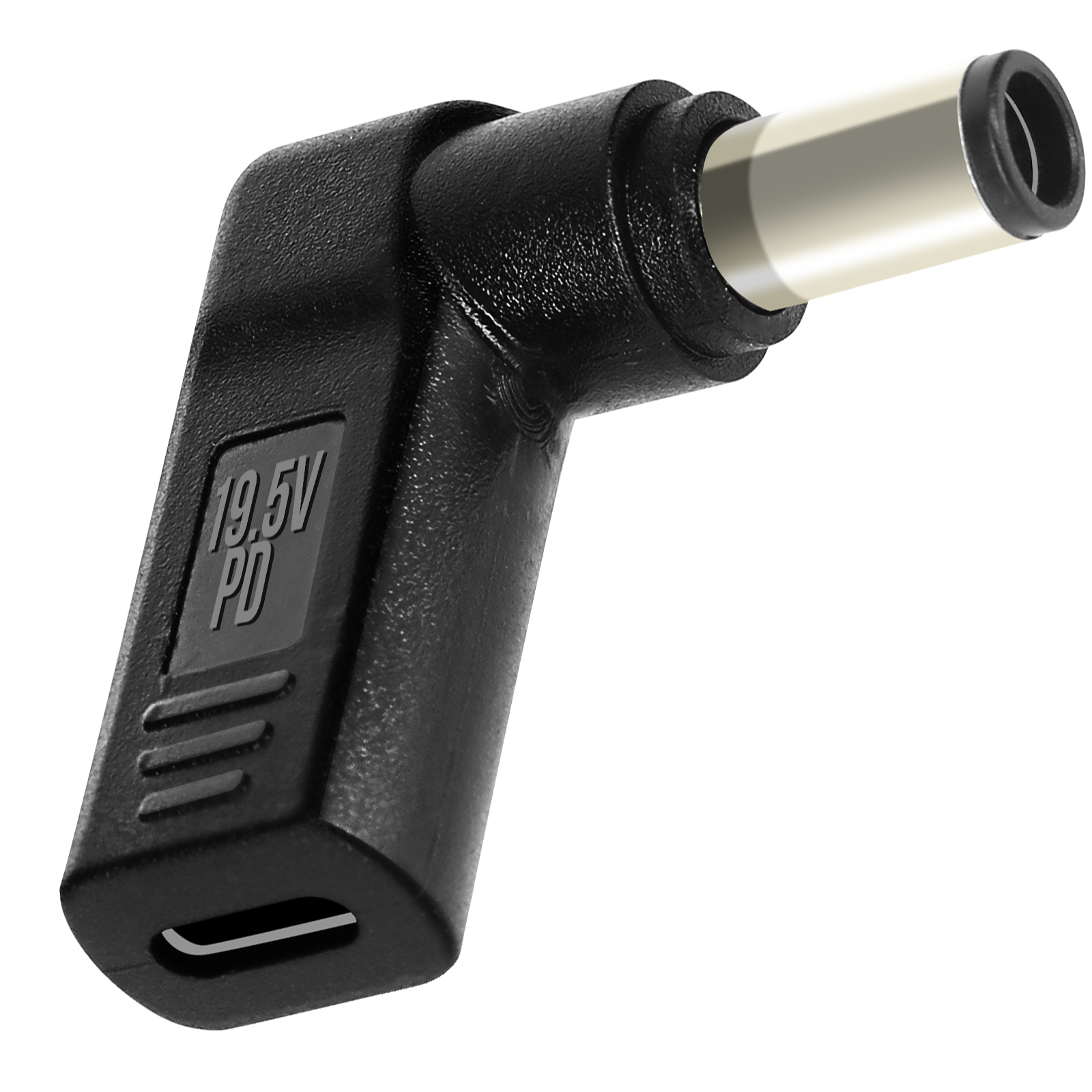 USB-C x Schwarz abgewinkelt Ladegerät-Adapter 5.0mm / 7.4 AVIZAR Universal,