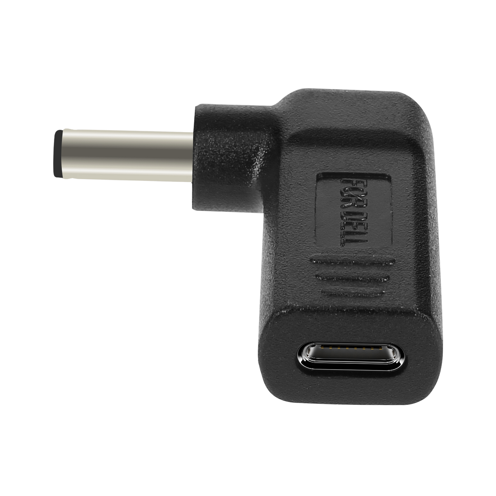 AVIZAR USB-C / Ladegerät-Adapter abgewinkelt Schwarz 3.0mm 4.5 Universal, x