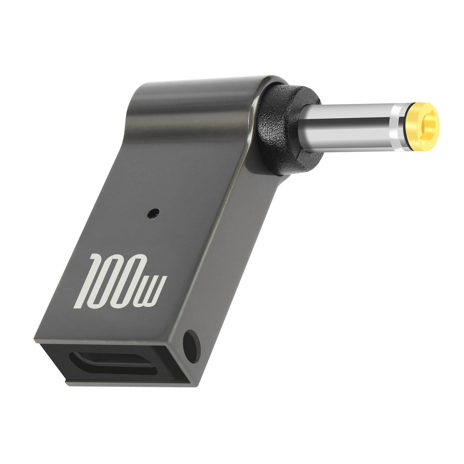 Adattatore di alimentazione grigio da 100W.