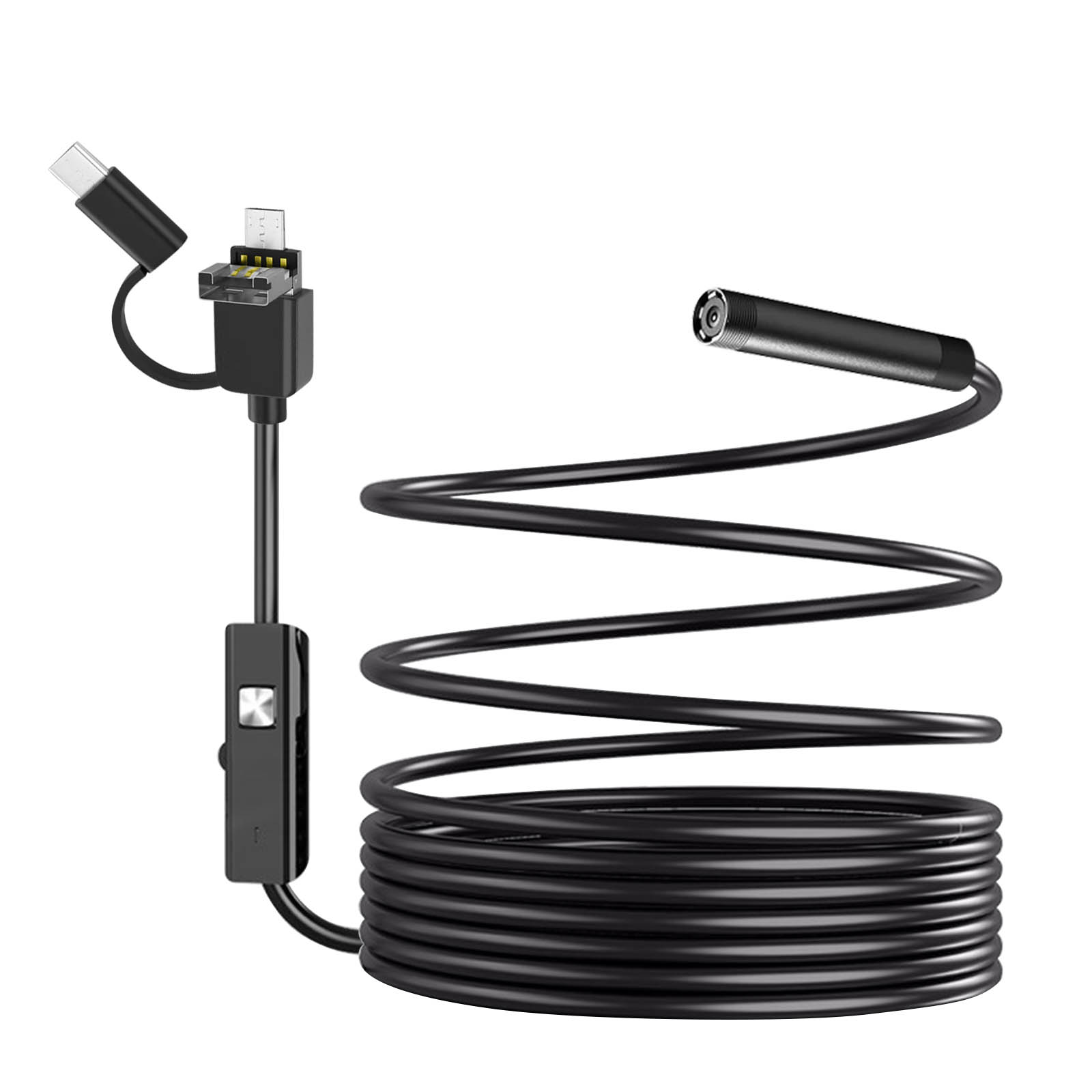 Anschlüsse USB-C, Micro-USB, Endoskop-Kamera USB AVIZAR Endoskopkamera Schwarz-
