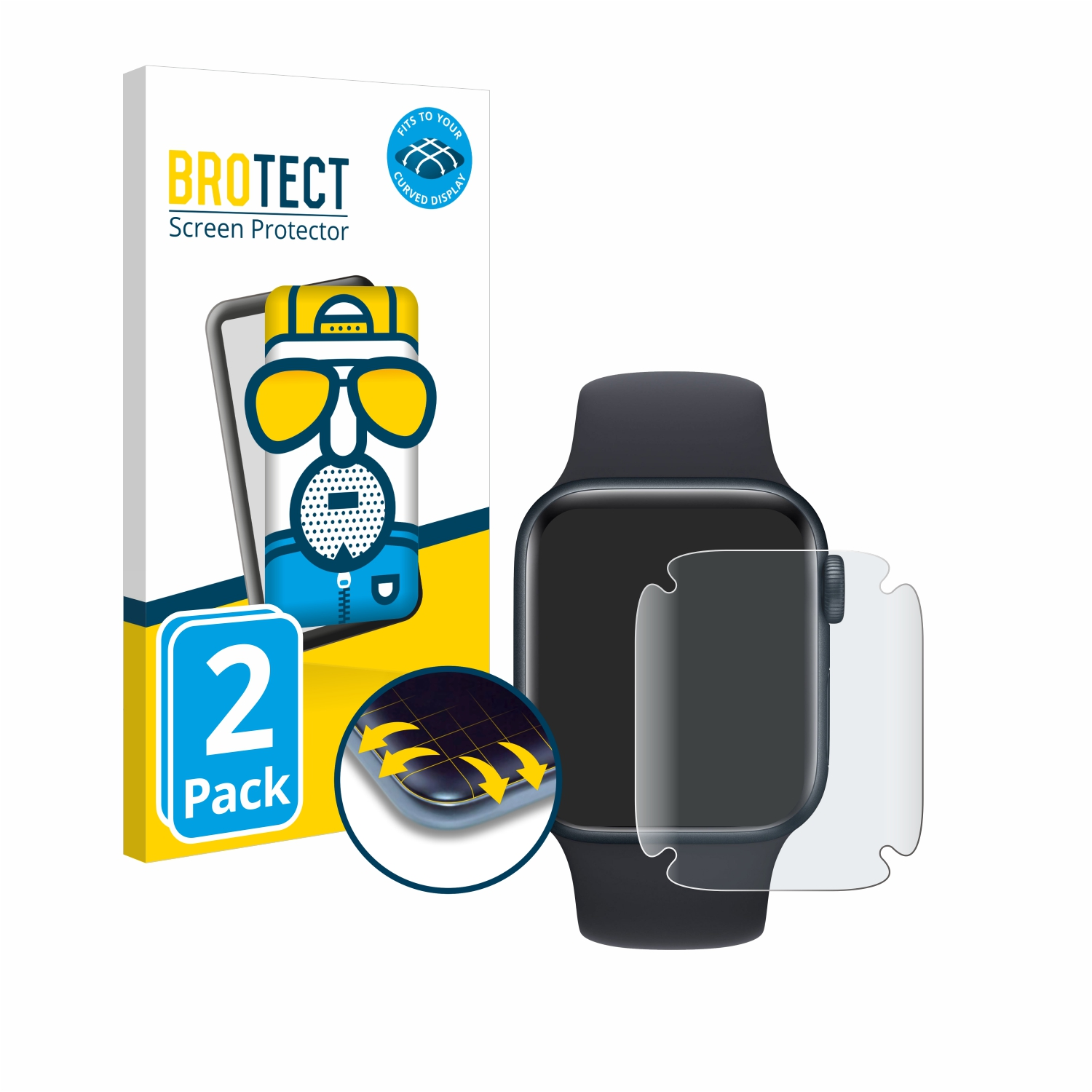BROTECT 2x Flex Apple Full-Cover 3D matt (40 2022 Curved Watch SE mm)) Schutzfolie(für