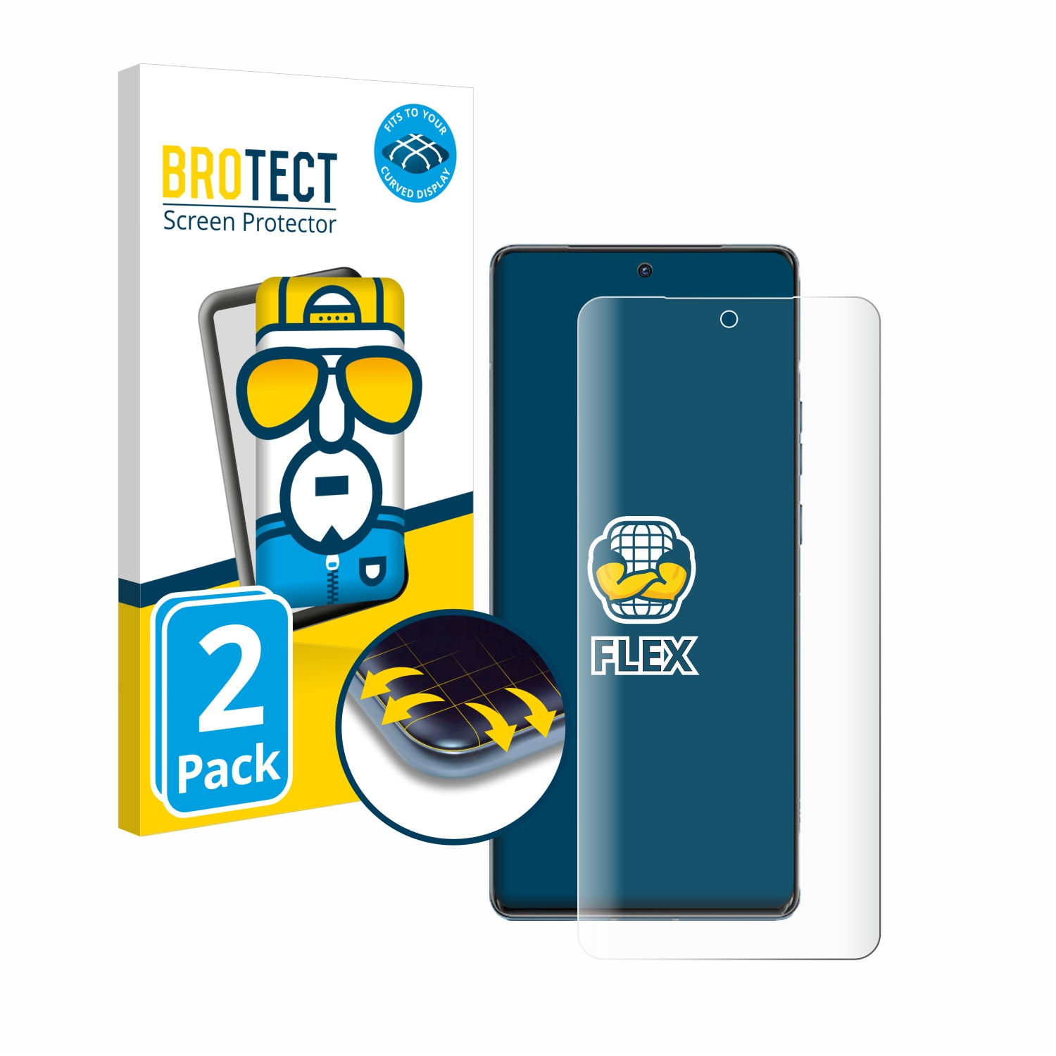 Flex 2x BROTECT Full-Cover Schutzfolie(für Edge 3D Pro) Motorola Curved 40