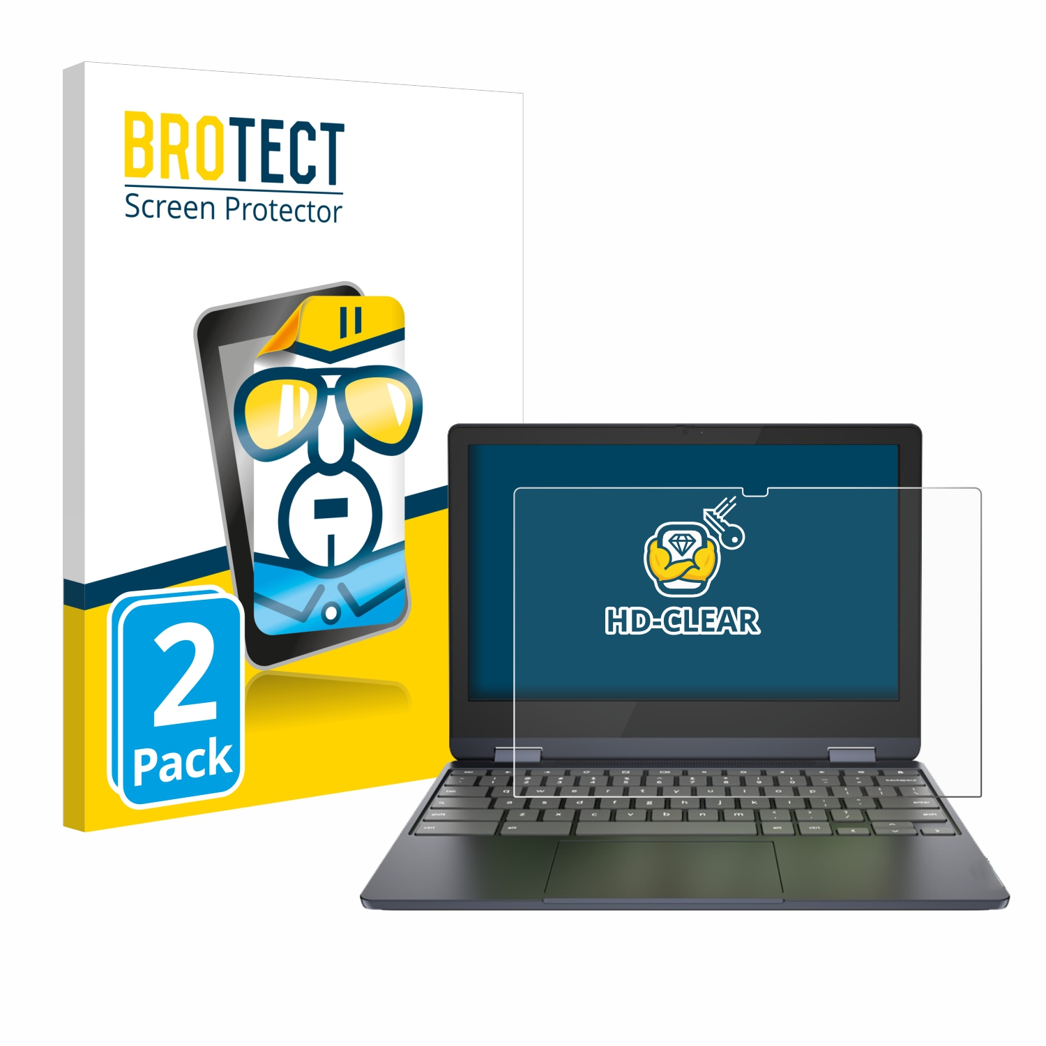 BROTECT 2x klare Schutzfolie(für Lenovo 3 11IJL6) IdeaPad Chromebook Flex
