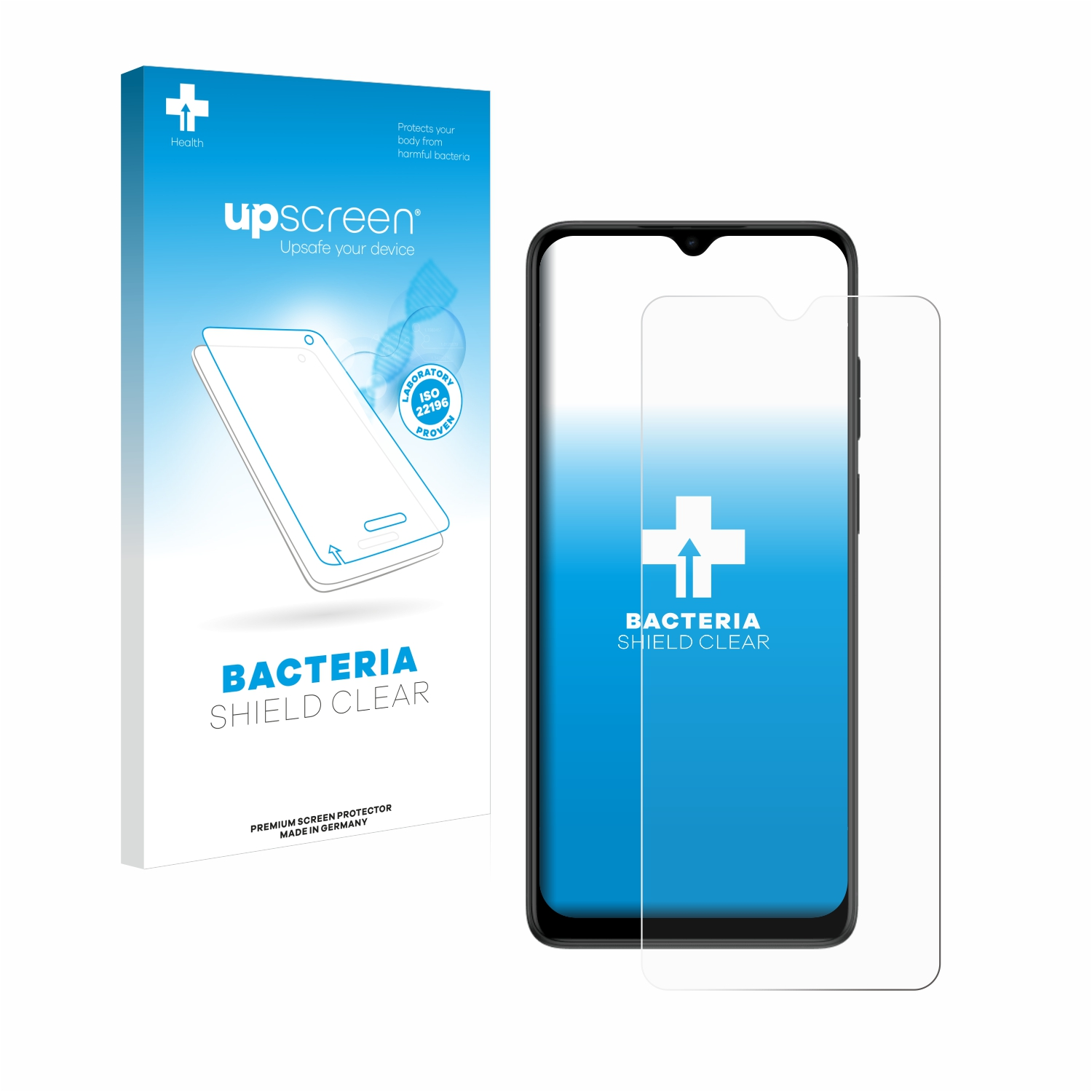 UPSCREEN antibakteriell Motorola Schutzfolie(für e 22 klare i)