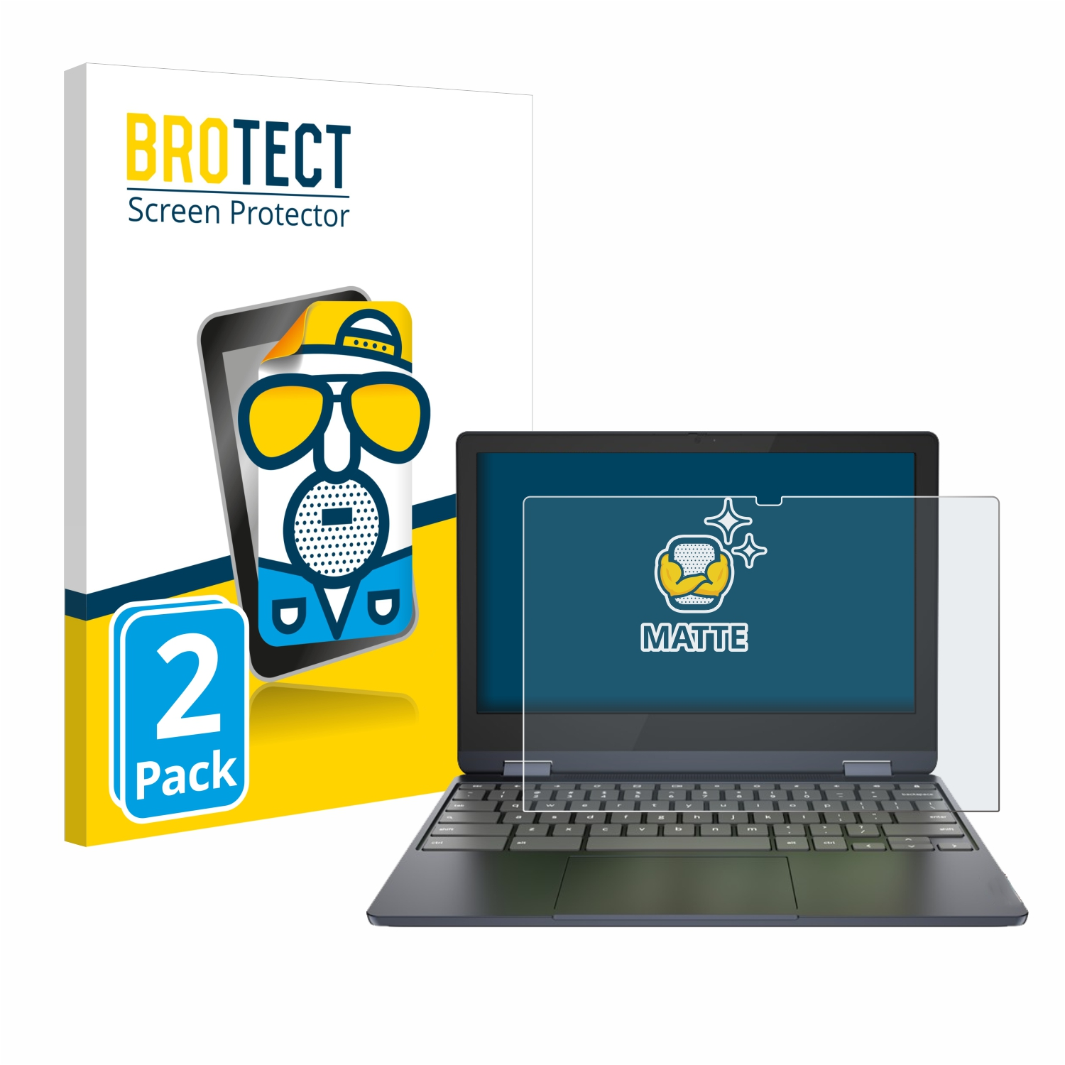 BROTECT 2x matte Schutzfolie(für Lenovo 11IJL6) IdeaPad Chromebook 3 Flex