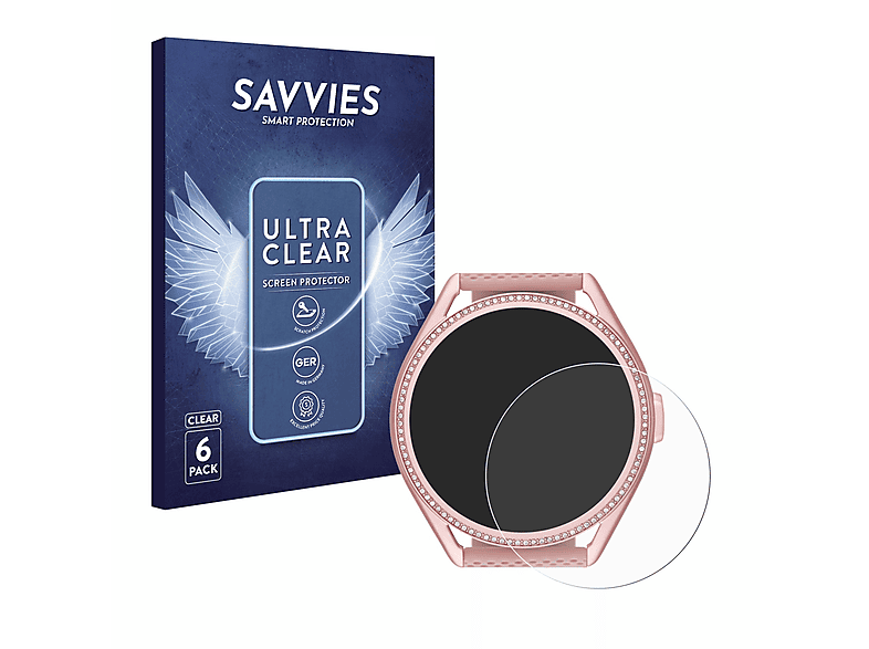 SAVVIES 6x klare Schutzfolie (für Michael Kors Access MKGO Gen 5E MKT 5116)