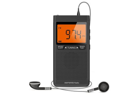  Radio digital de bolsillo. Plateado : Electrónica