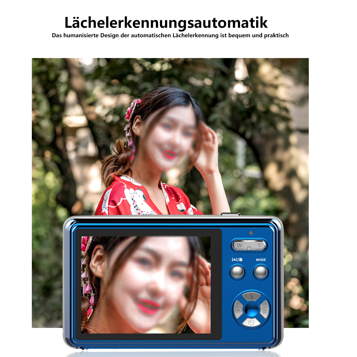 Digitalkamera Schwarz, SYNTEK kompakt LCD- und tragbar 48-Megapixel-Digitalkamera Makrofunktion, mit