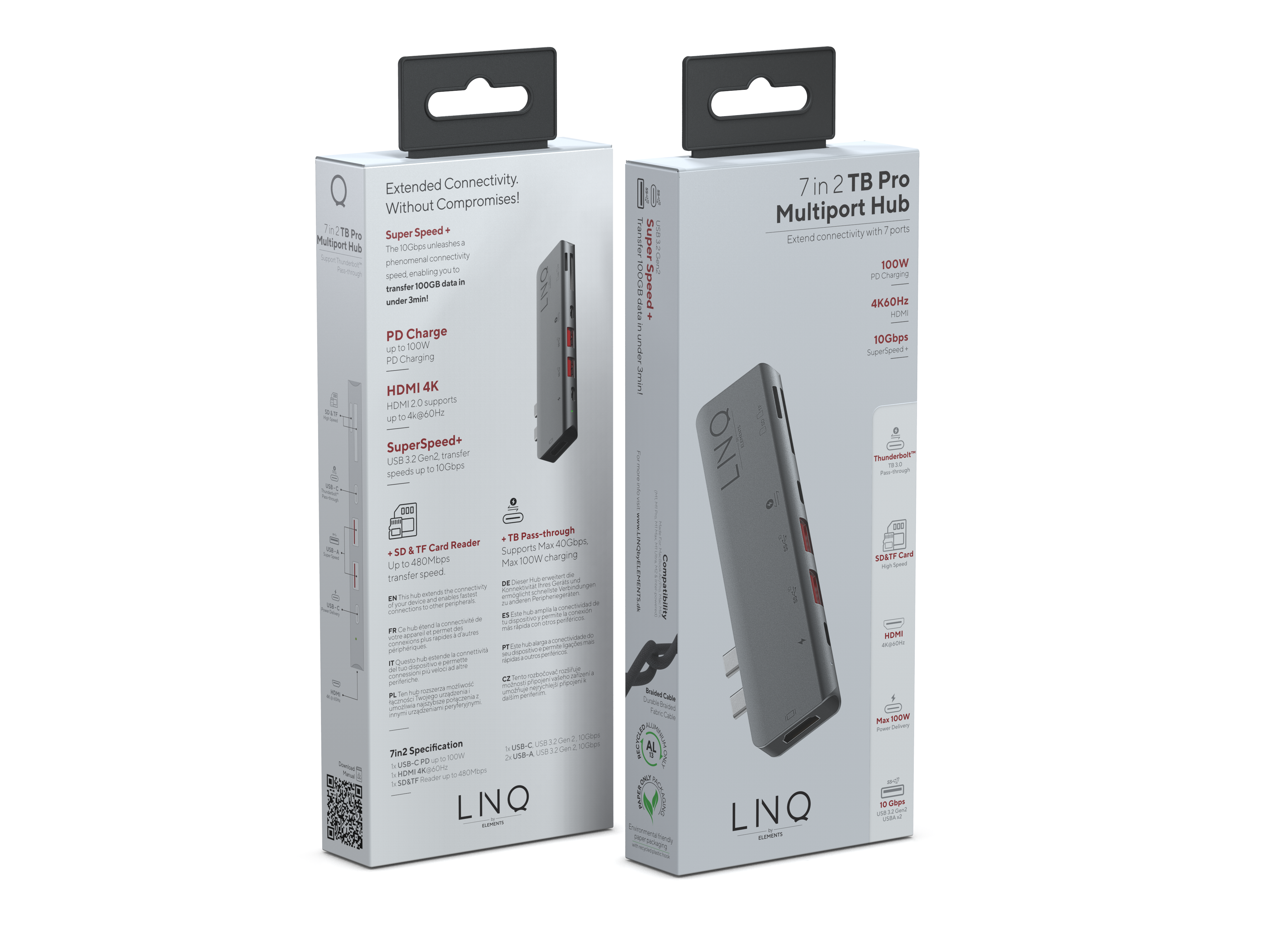 Grey Pro, Hub, 7in2 LINQ USB-C