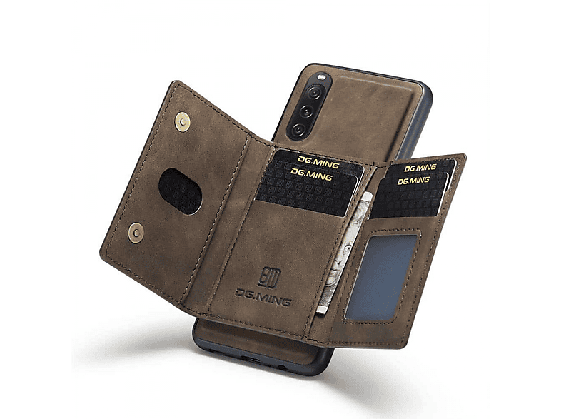 DG MING 2in1, Bookcover, Sony, Xperia 10 V, Coffee