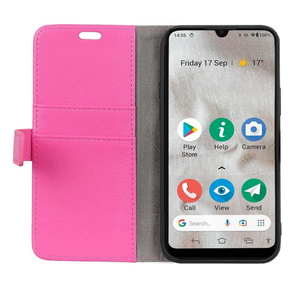 CASEONLINE Klappbare, 8100, Rosa Bookcover, Doro