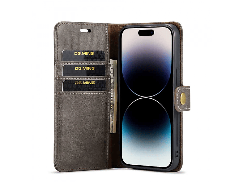 DG MING 2in1, iPhone Pro, Apple, 15 Grau Bookcover