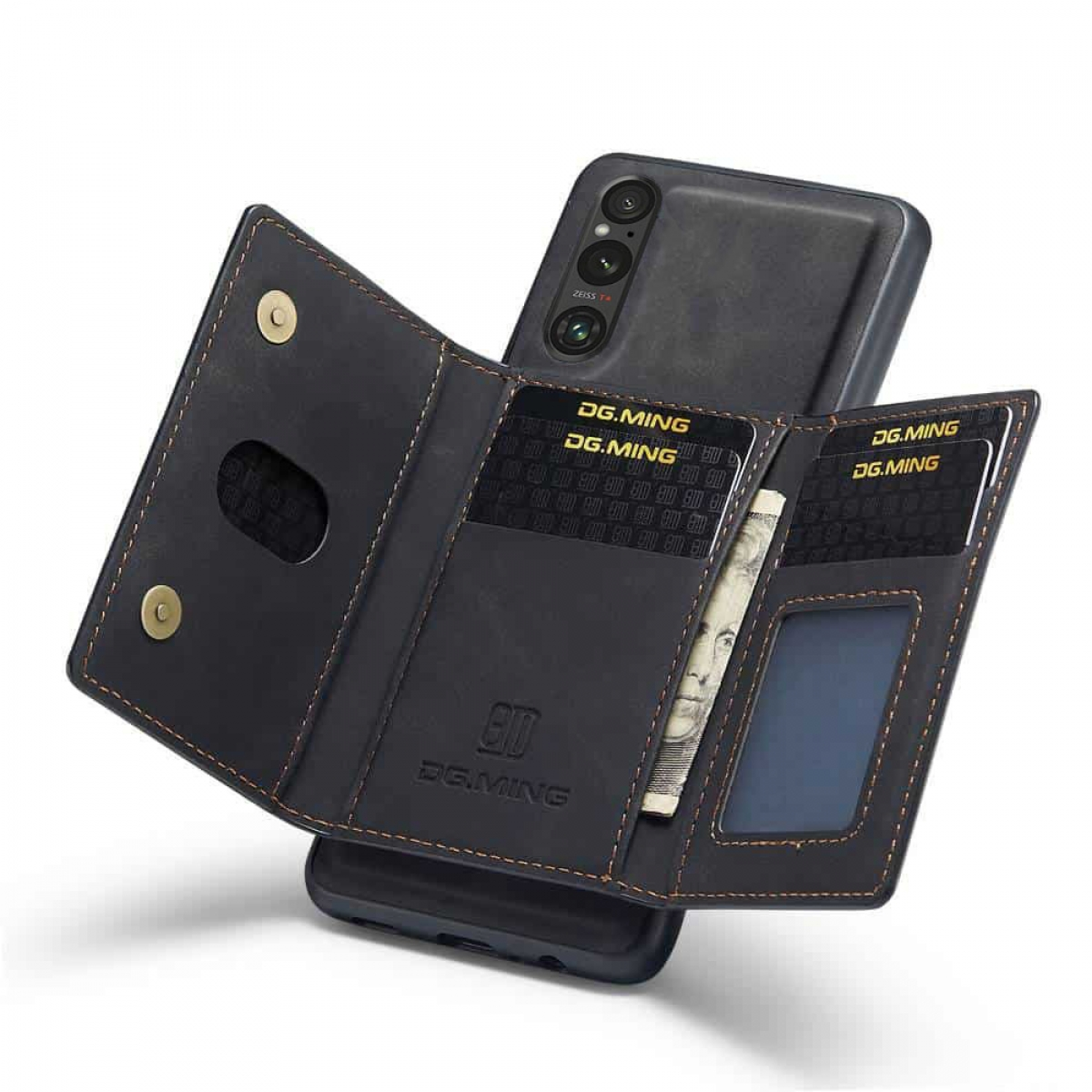 DG MING 2in1, Bookcover, Sony, Xperia V, Schwarz 1