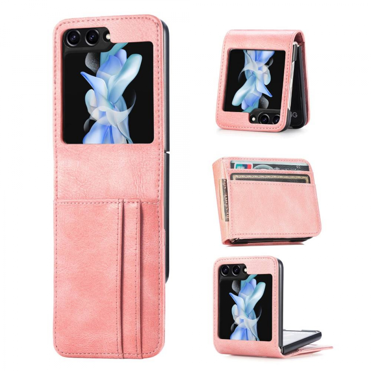 5, Flip Slim, CASEONLINE Z Rosa Samsung, Handyhülle Backcover,