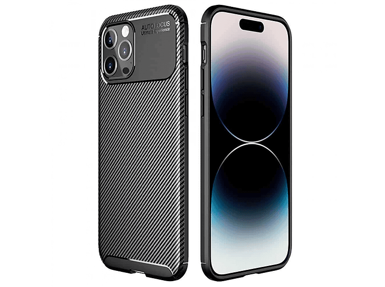 CASEONLINE Carbon, Backcover, Apple, iPhone 15 Pro, Schwarz