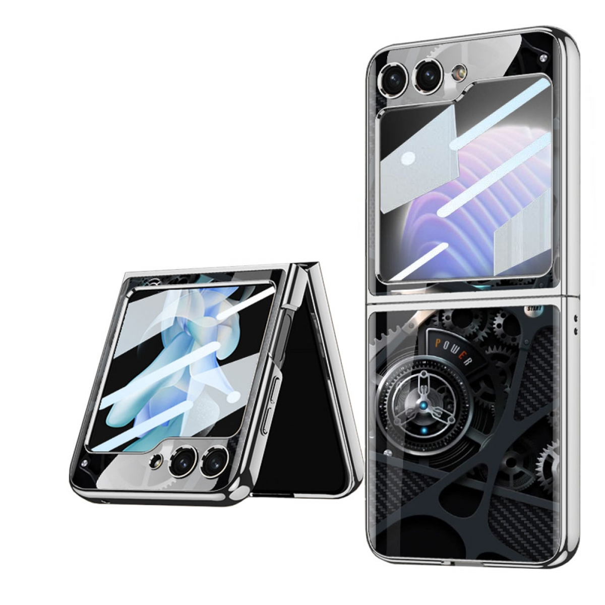 Mehrfarbig 5, Flip Case, Glass Z Power Samsung, Backcover, CASEONLINE
