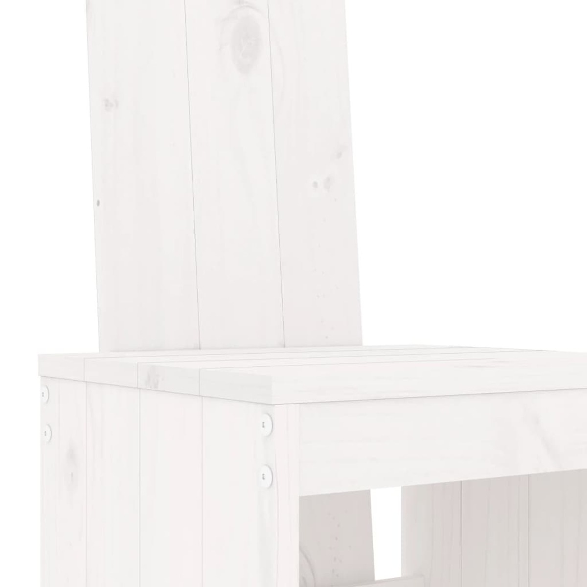 Gartentisch- Stuhlset, 3157782 und Weiß VIDAXL