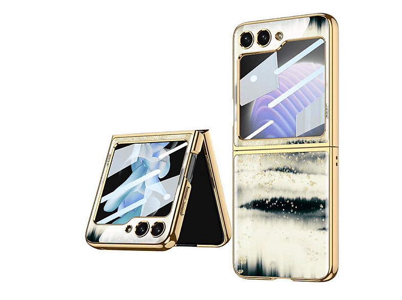 CASEONLINE Marble Flip Samsung, Artic 5, Backcover, Glass Case, Z