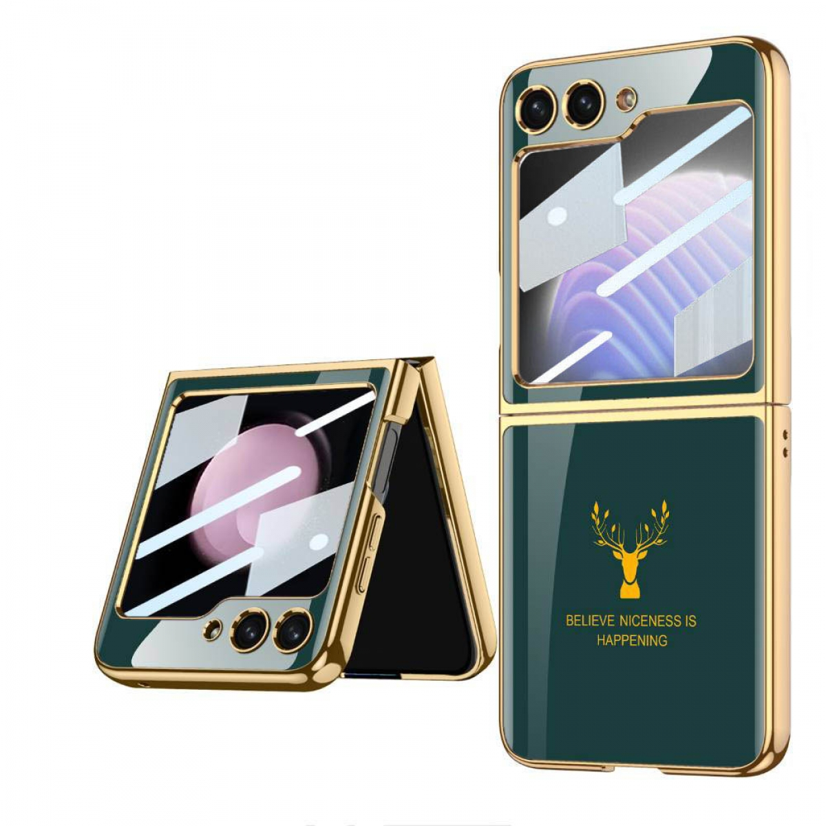 Elk Backcover, Petrol Flip CASEONLINE Case, Z Glass Samsung, 5,