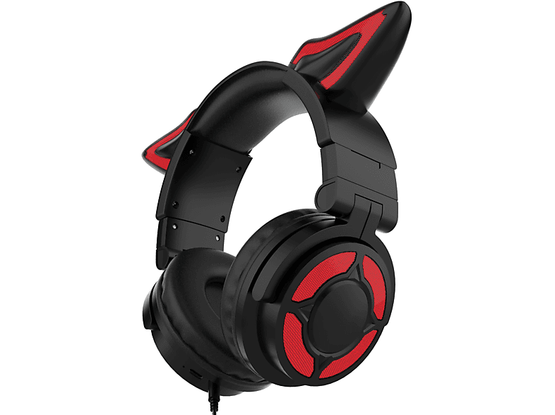 KINSI Niedlich,  Gaming, Musik, Over-ear Bluetooth-Kopfhörer Bluetooth Schwarz