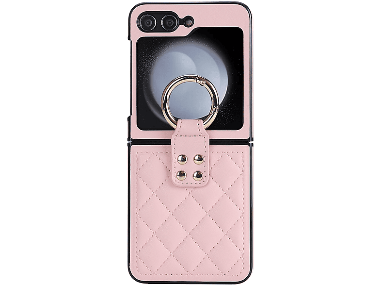 CASEONLINE Rhombus Ring Samsung, hülle, Flip Z Backcover, Hell-Pink 5