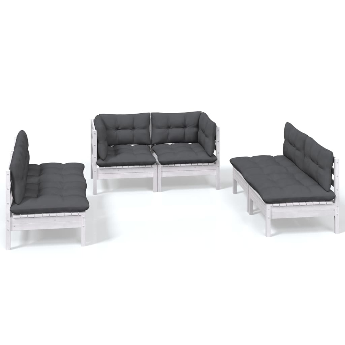 VIDAXL 3096209 Gartentisch- Stuhlset, Weiß und