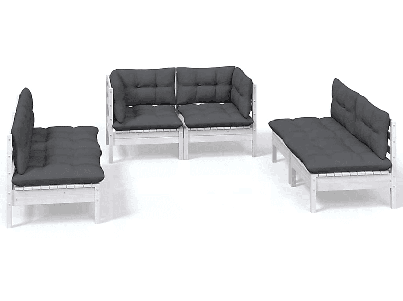 VIDAXL 3096209 Gartentisch- Stuhlset, Weiß und