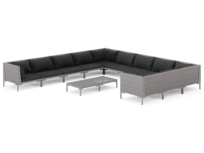 und VIDAXL Schwarz 3099917 Gartentisch- Stuhlset,