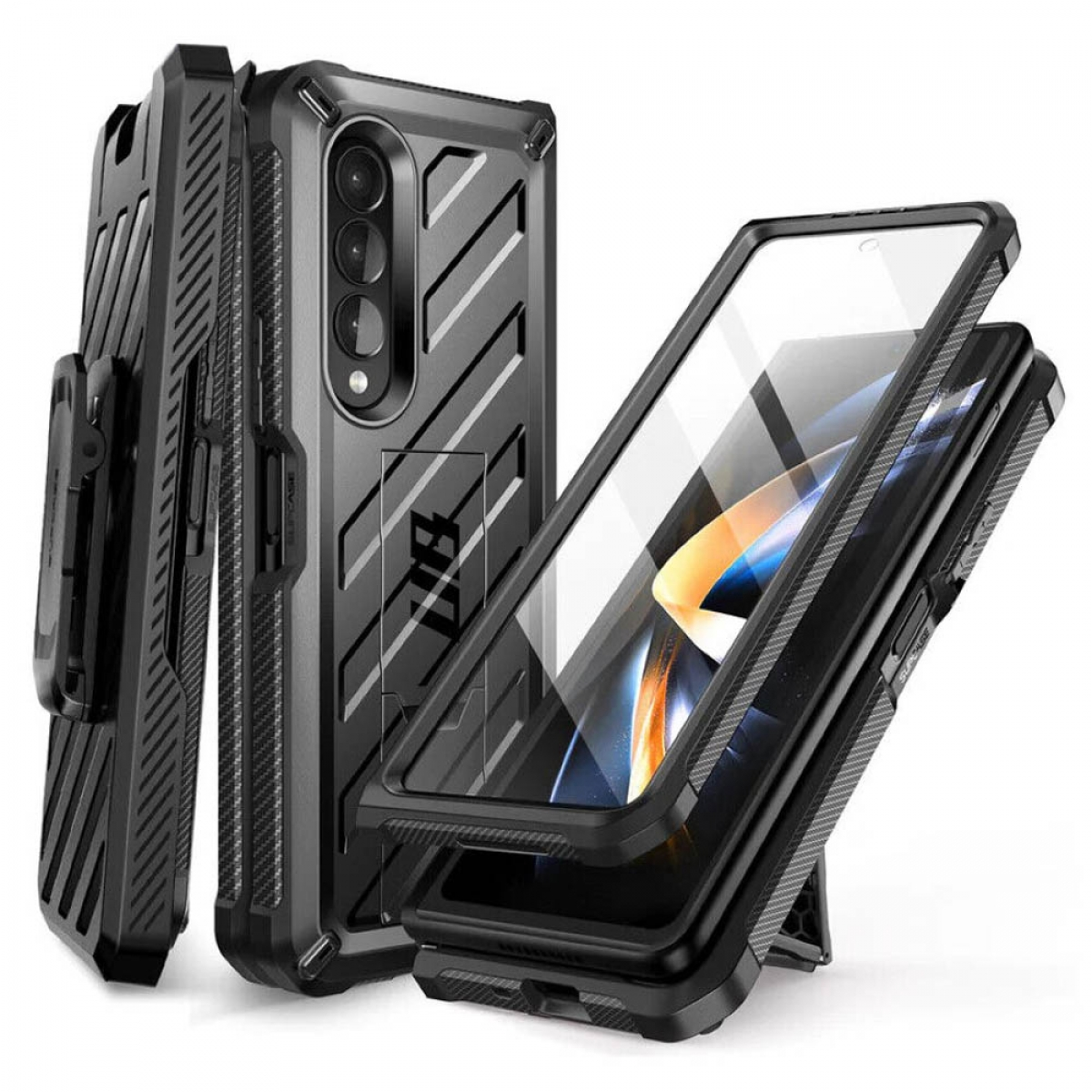 UB 5, SUPCASE Schwarz Pro, Fold Z Galaxy Backcover, Samsung,