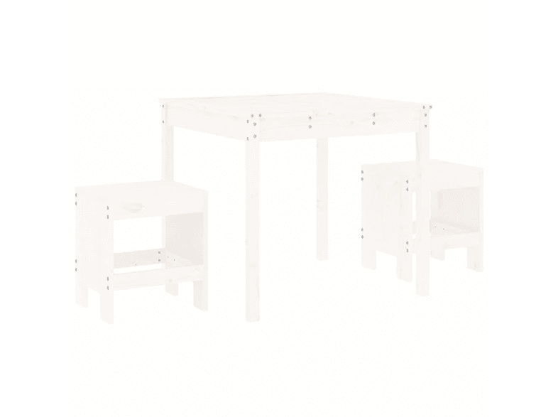 VIDAXL Weiß und 3157704 Gartentisch- Stuhlset,